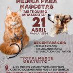 JORNADA DE SALUD ANIMAL GRATUITA ESTE MARTES 21 DE ABRIL.