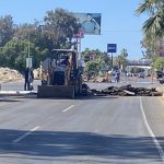 Construyen reductor de velocidad en crecieron de Kino y Juarez.